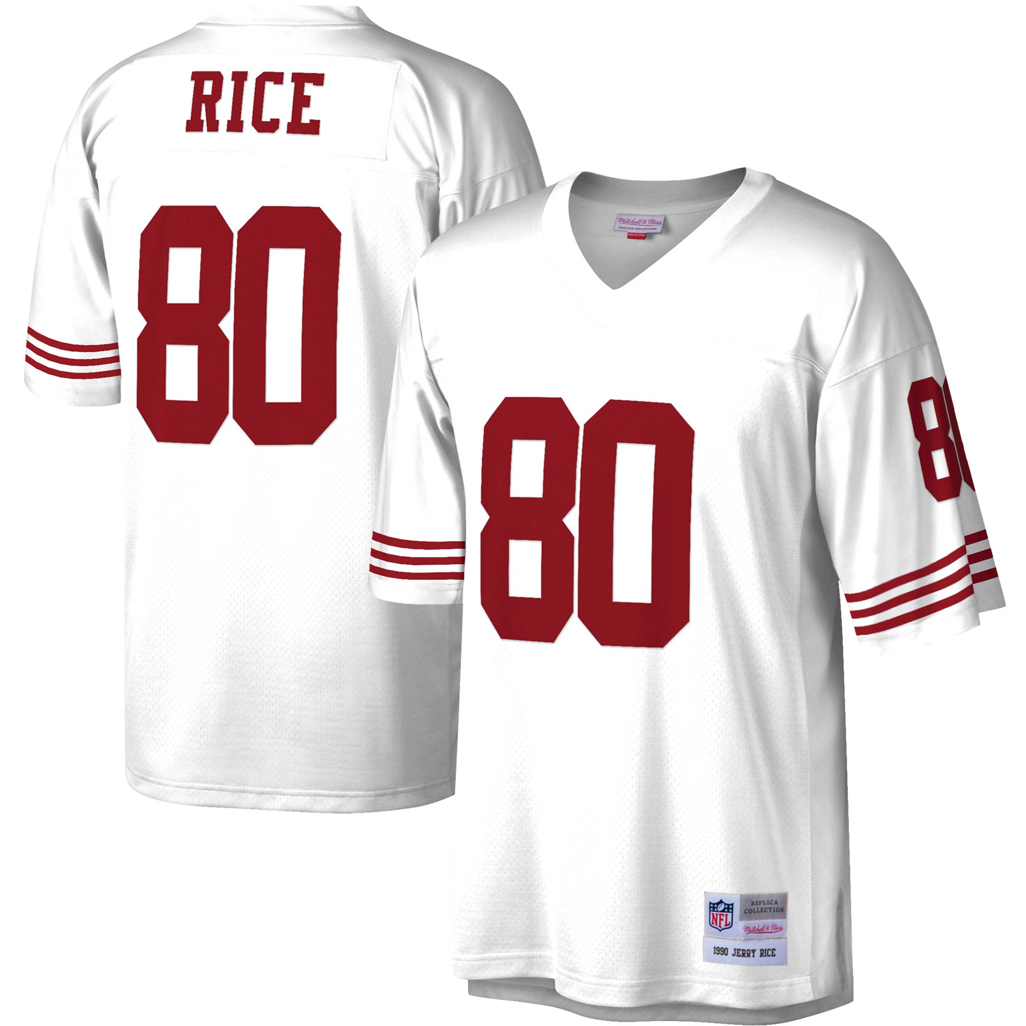 Jerry Rice San Francisco 49ers M & N Legacy Replica Jersey - White | Stitched Football Jersey TJS1697