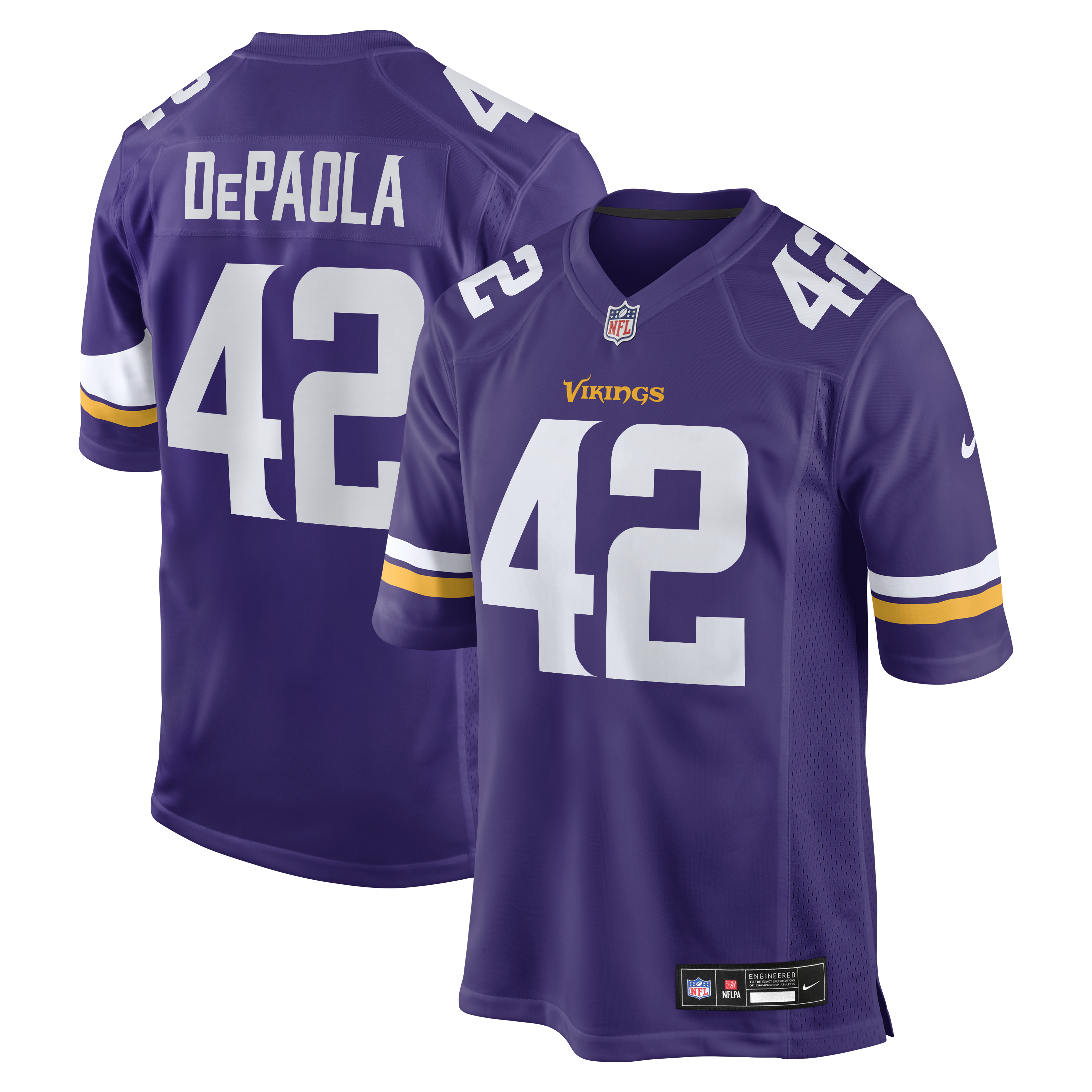 Andrew DePaola Minnesota Vikings Game Jersey - Purple | Stitched Football Jersey TJS1643