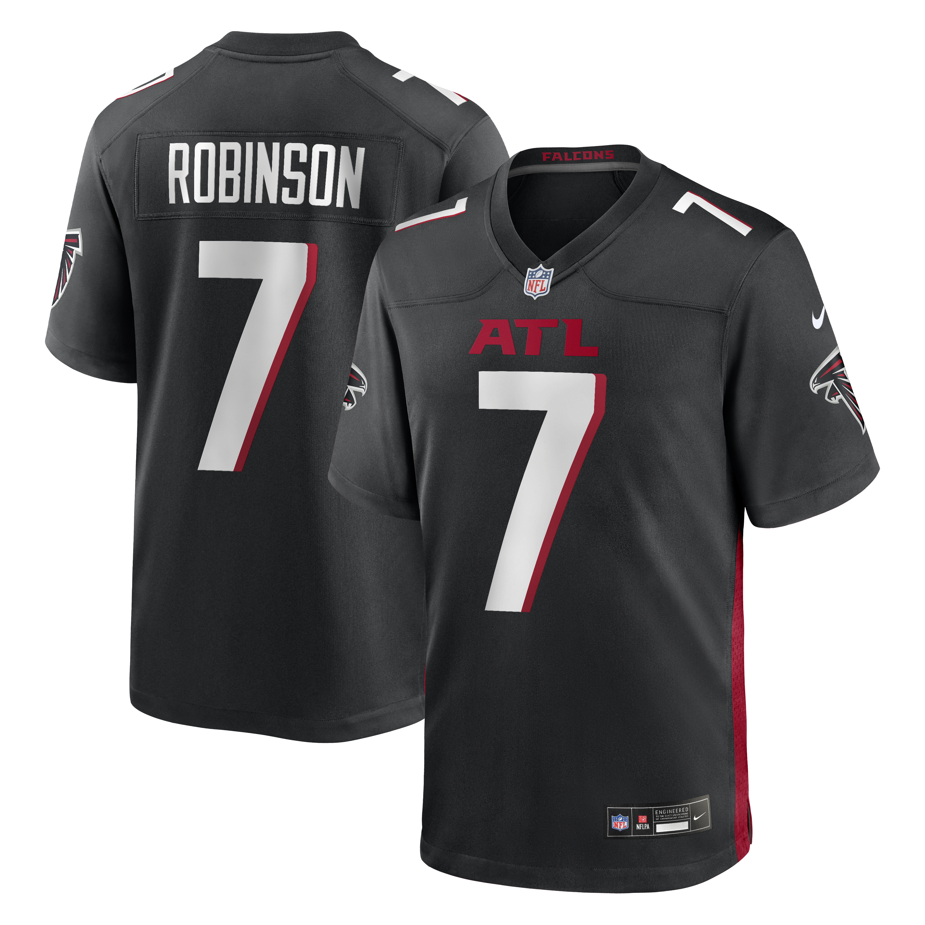 Bijan Robinson Atlanta Falcons Game Jersey - Black | Stitched Football Jersey TJS1680