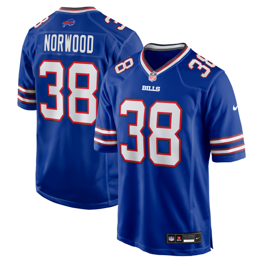 Tre Norwood Buffalo Bills Team Game Jersey - Royal | Stitched Football Jersey TJS1690