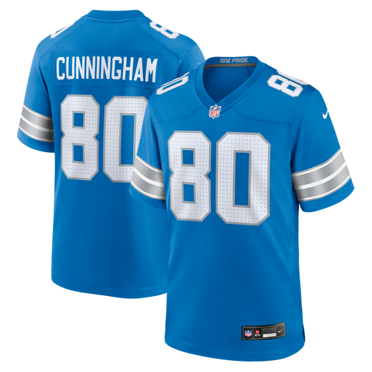Malik Cunningham Detroit Lions Team Game Jersey - Blue | Stitched Football Jersey TJS1620