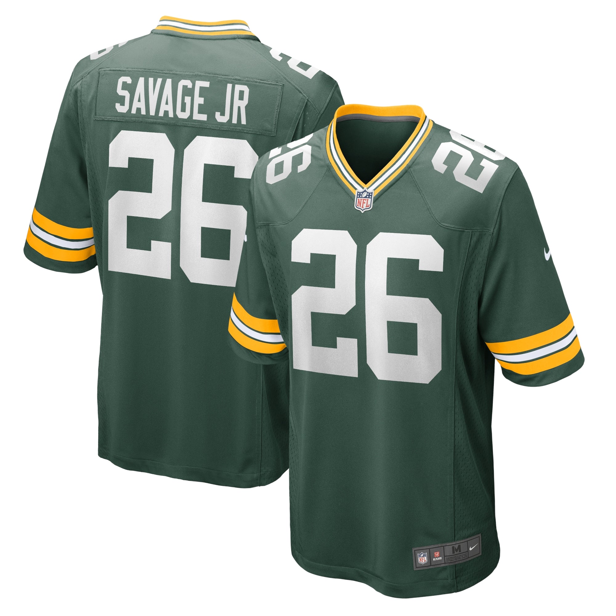 Darnell Savage Jr. Green Bay Packers Game Team Jersey - Green | Stitched Football Jersey TJS1649