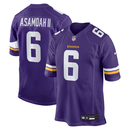Brian Asamoah II Minnesota Vikings Game Jersey - Purple | Stitched Football Jersey TJS1644