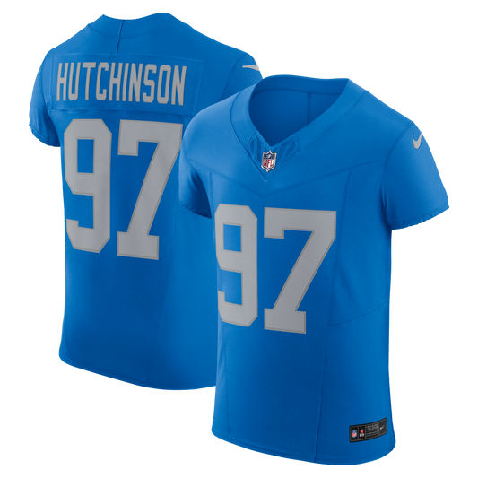 Aidan Hutchinson Detroit Lions Alternate Vapor F.U.S.E. Elite Jersey - Blue | Stitched Football Jersey TJS1646