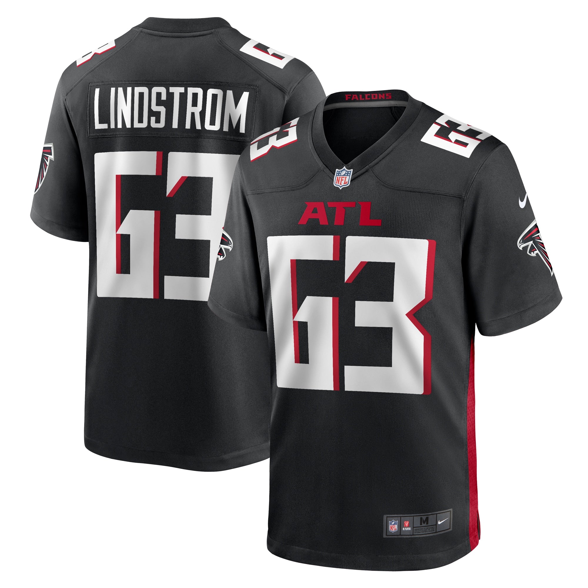 Chris Lindstrom Atlanta Falcons Team Game Jersey - Black | Stitched Football Jersey TJS1669