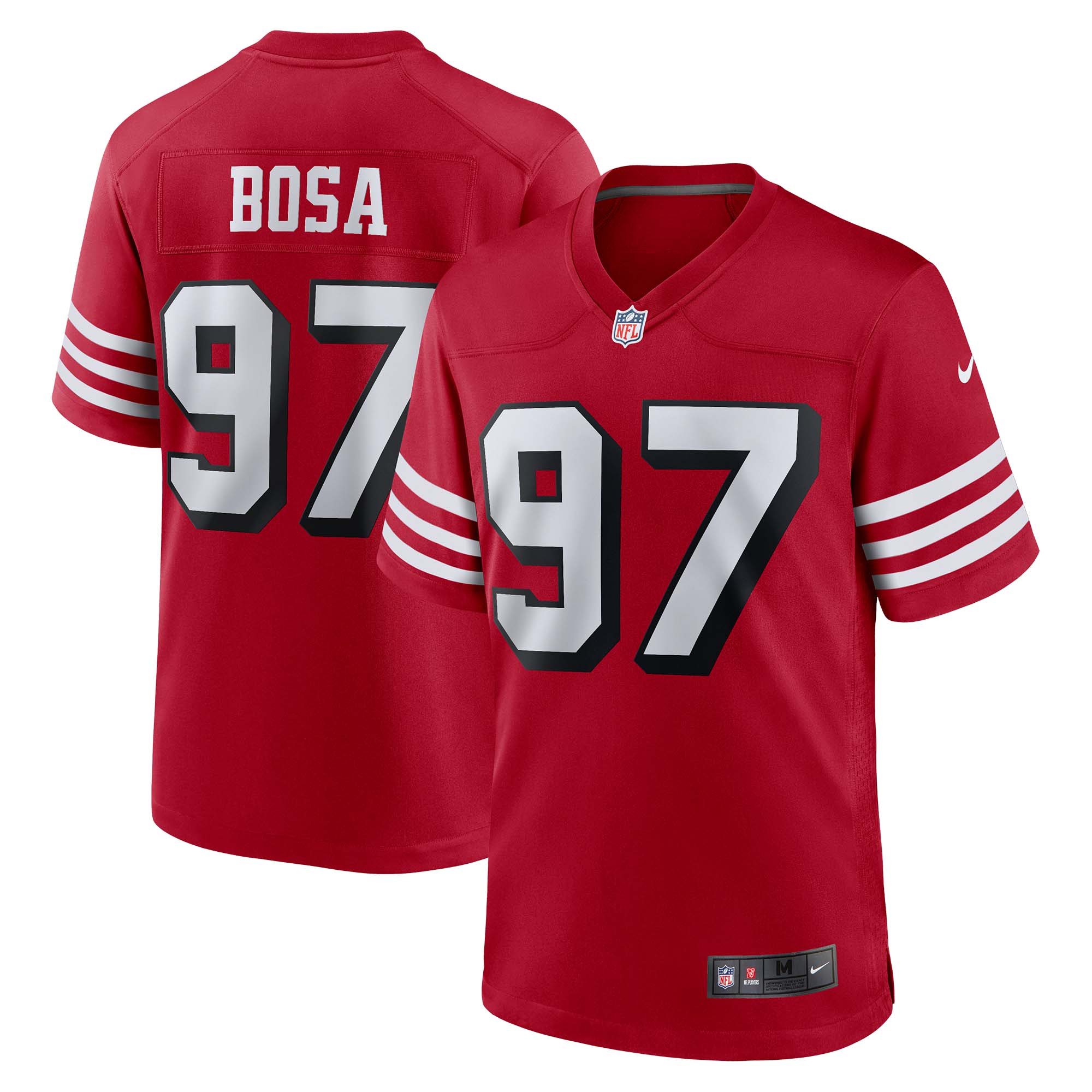Nick Bosa San Francisco 49ers Alternate Game Jersey - Scarlet | Stitched Football Jersey TJS1615