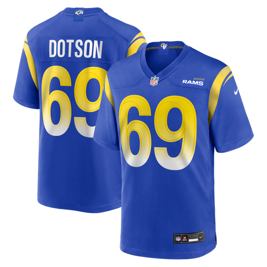 Kevin Dotson Los Angeles Rams Game Jersey - Royal | Stitched Football Jersey TJS1660