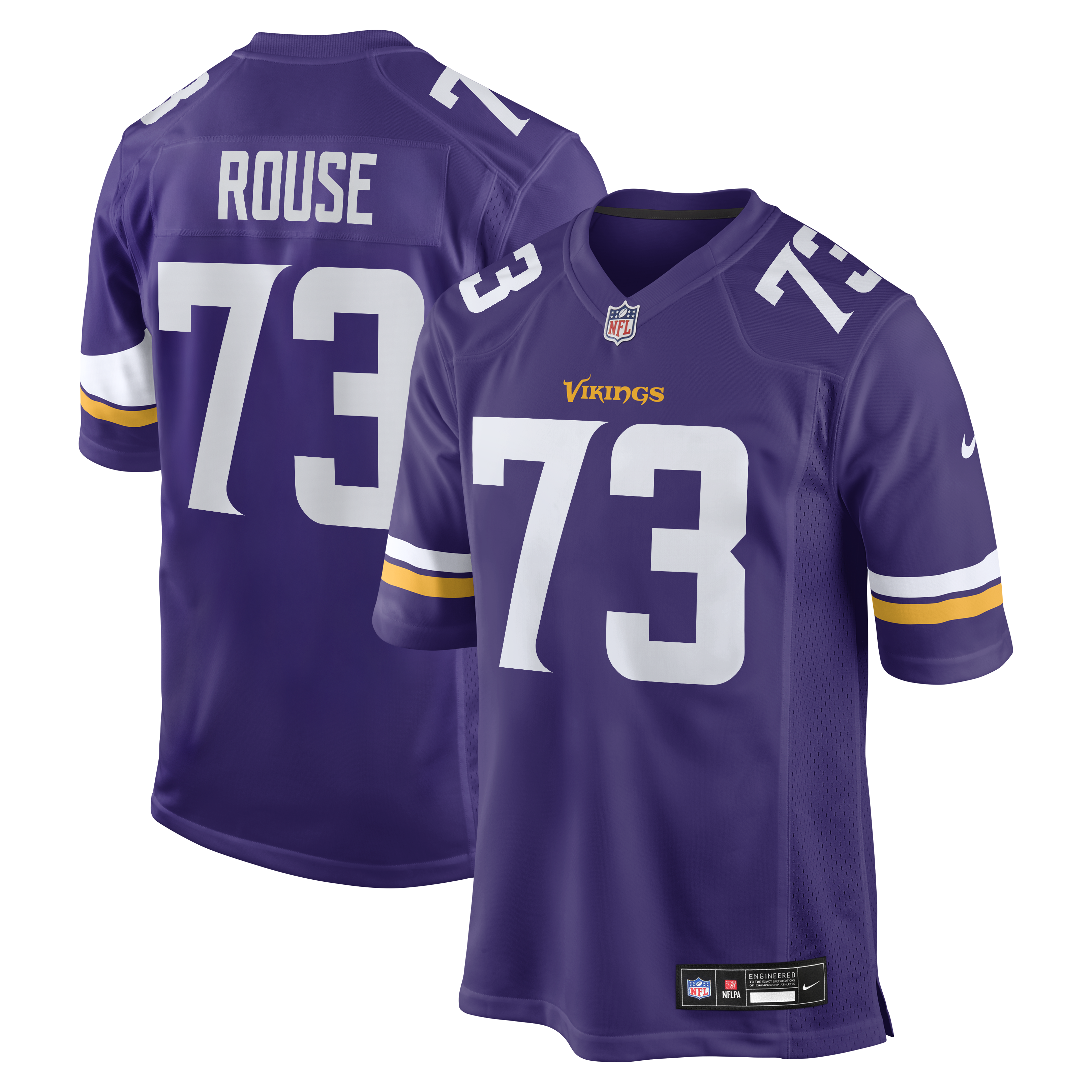Walter Rouse Minnesota Vikings Team Game Jersey - Purple | Stitched Football Jersey TJS1693