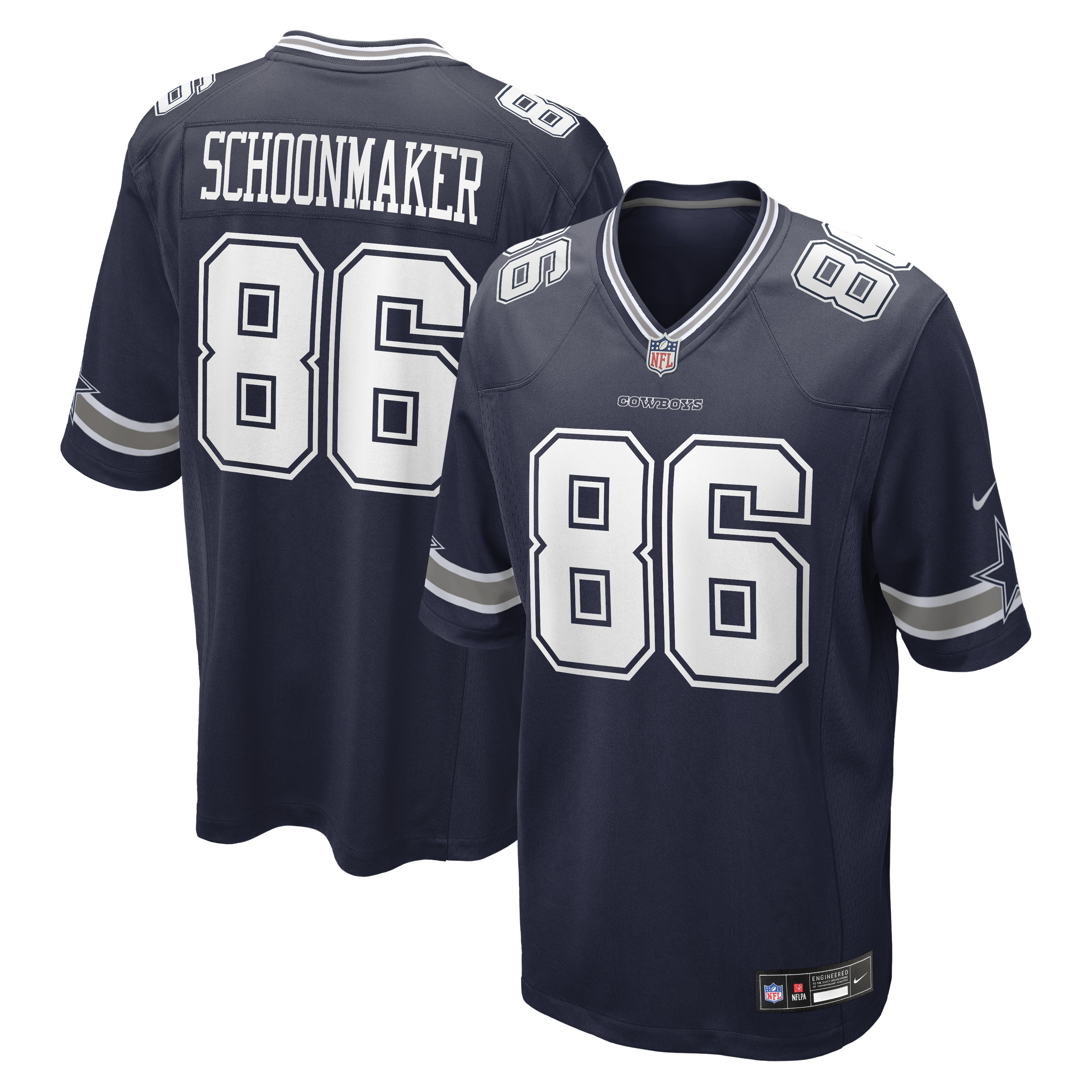 Luke Schoonmaker Dallas Cowboys Team Game Jersey - Navy | Stitched Football Jersey TJS1678