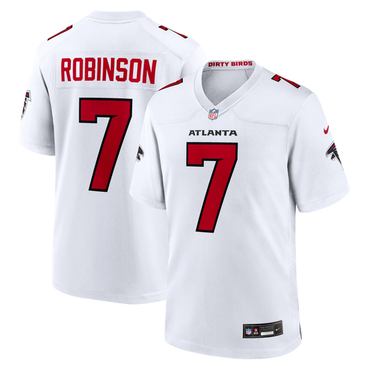 Bijan Robinson Atlanta Falcons Game Jersey - White | Stitched Football Jersey TJS1637