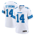 Amon-Ra St. Brown Detroit Lions Game Jersey - White | Stitched Football Jersey TJS1603