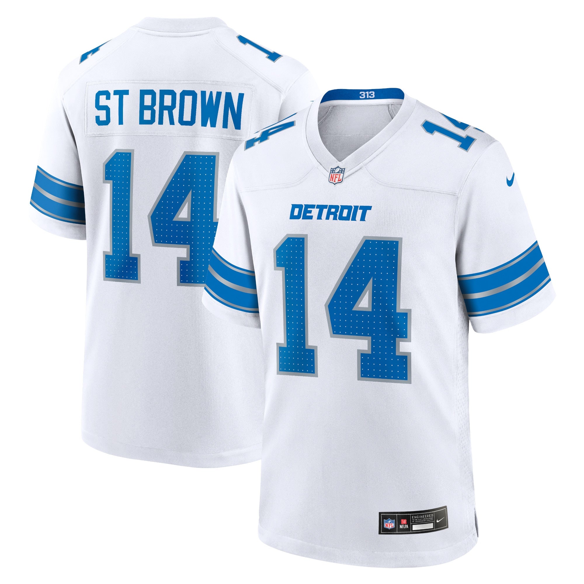 Amon-Ra St. Brown Detroit Lions Game Jersey - White | Stitched Football Jersey TJS1603