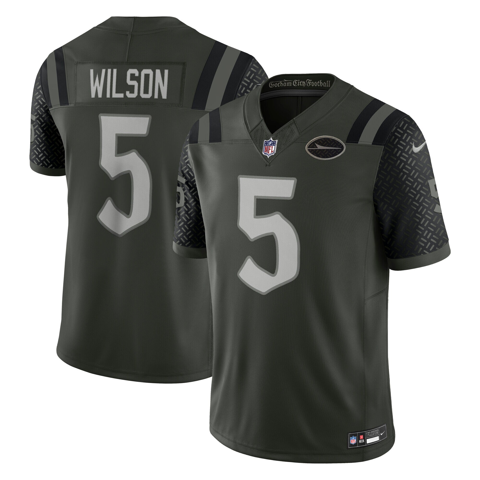 Garrett Wilson New York Jets 2025 Rivalries Collection Stitched Limited Jersey - Gotham Green | Stitched Football Jersey TJS1622