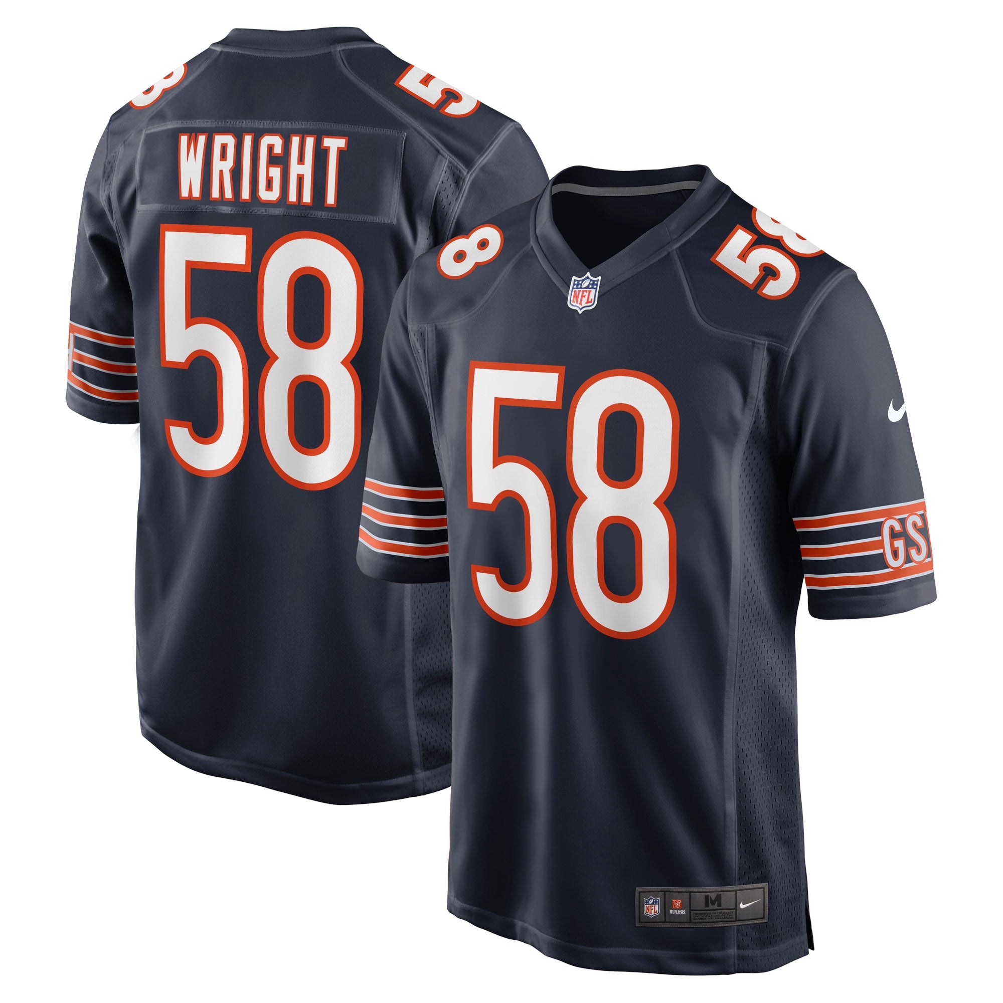 Darnell Wright Chicago Bears Game Jersey - Navy | Stitched Football Jersey TJS1682