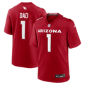 Number 1 Dad Arizona Cardinals Game Jersey - Cardinal | Stitched Football Jersey TJS1808