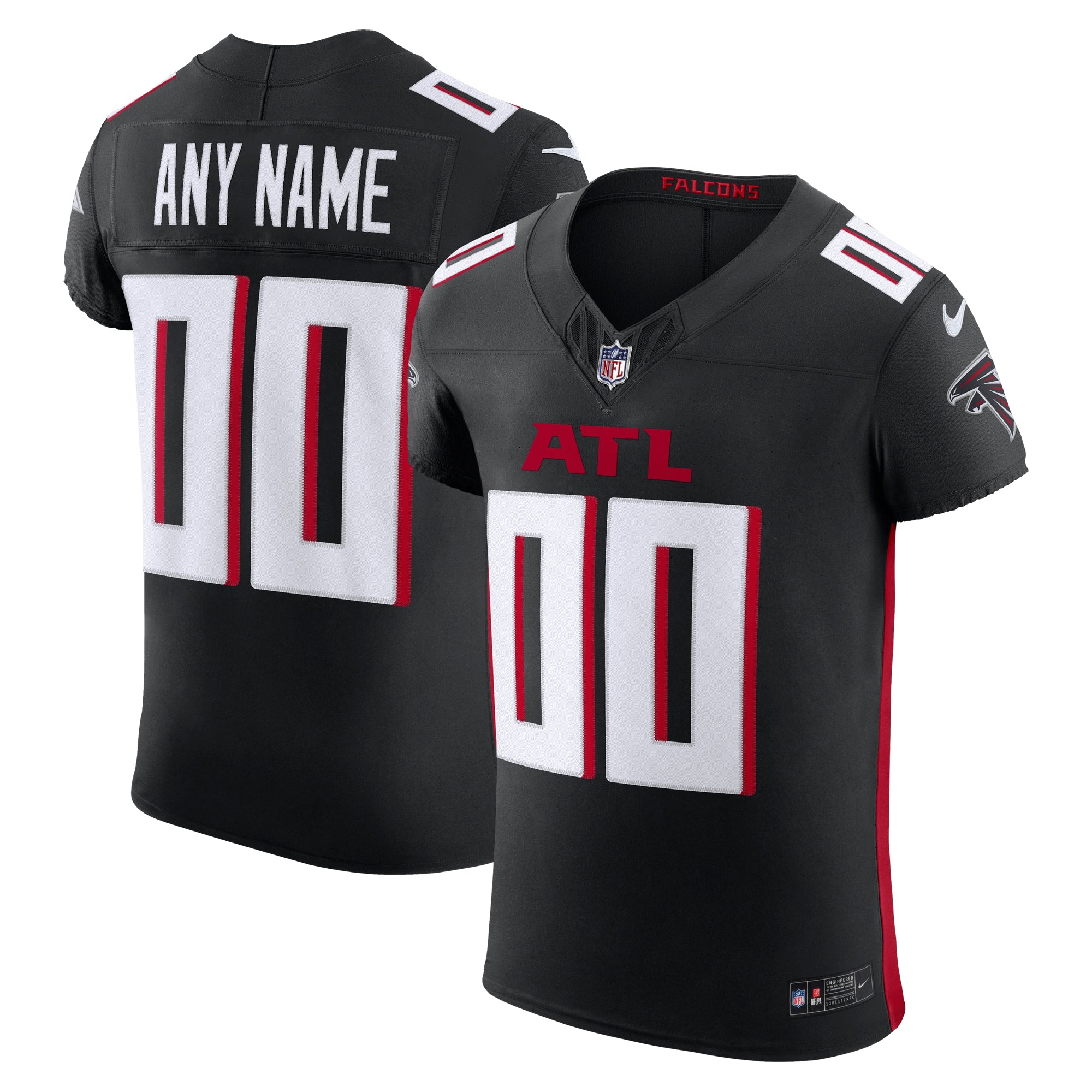 Atlanta Falcons Vapor F.U.S.E. Elite Custom Jersey - Black | Stitched Football Jersey TJS1835