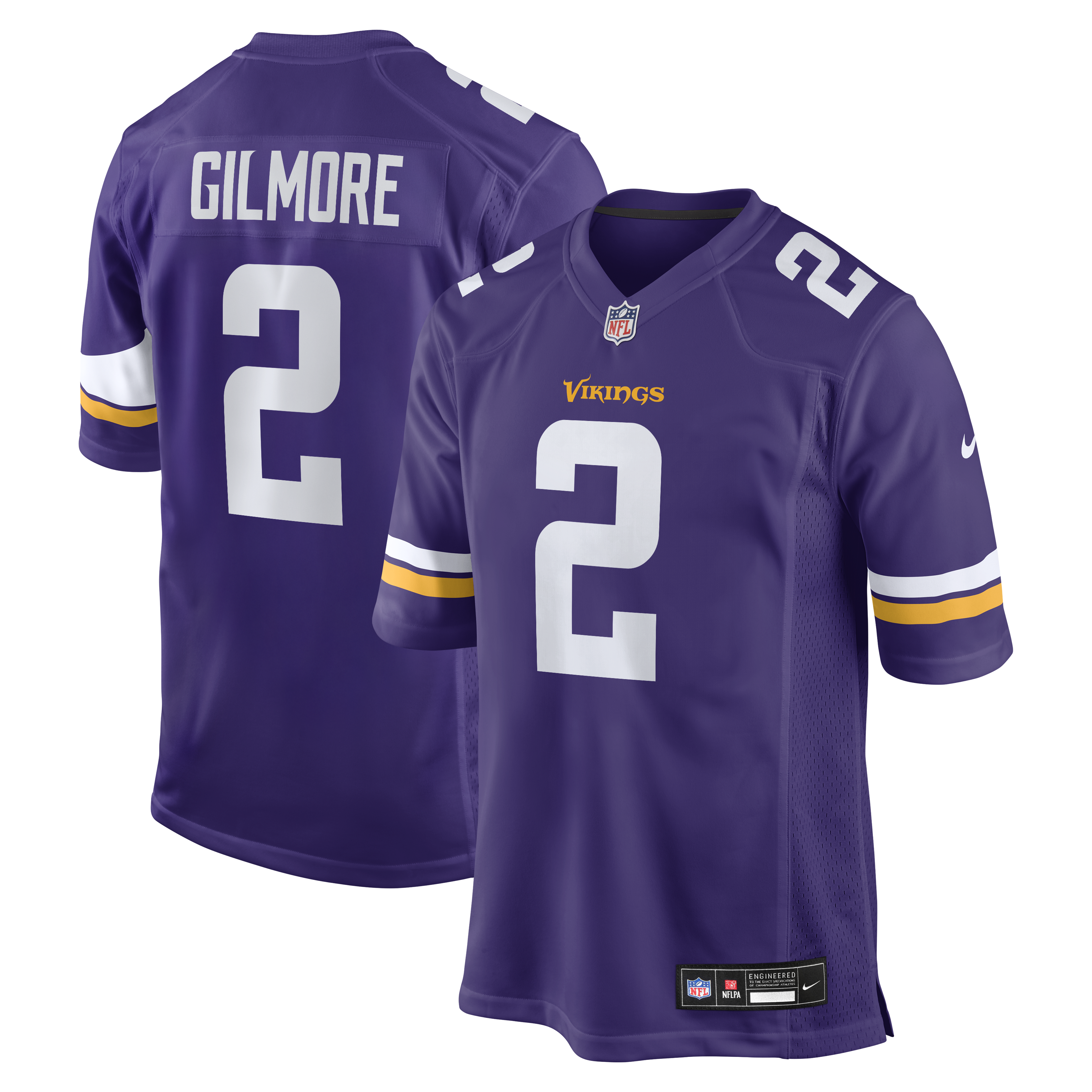 Stephon Gilmore Minnesota Vikings Game Jersey - Purple | Stitched Football Jersey TJS1764