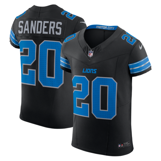 Barry Sanders Detroit Lions Alternate Vapor F.U.S.E. Elite Jersey - Black | Stitched Football Jersey TJS1816