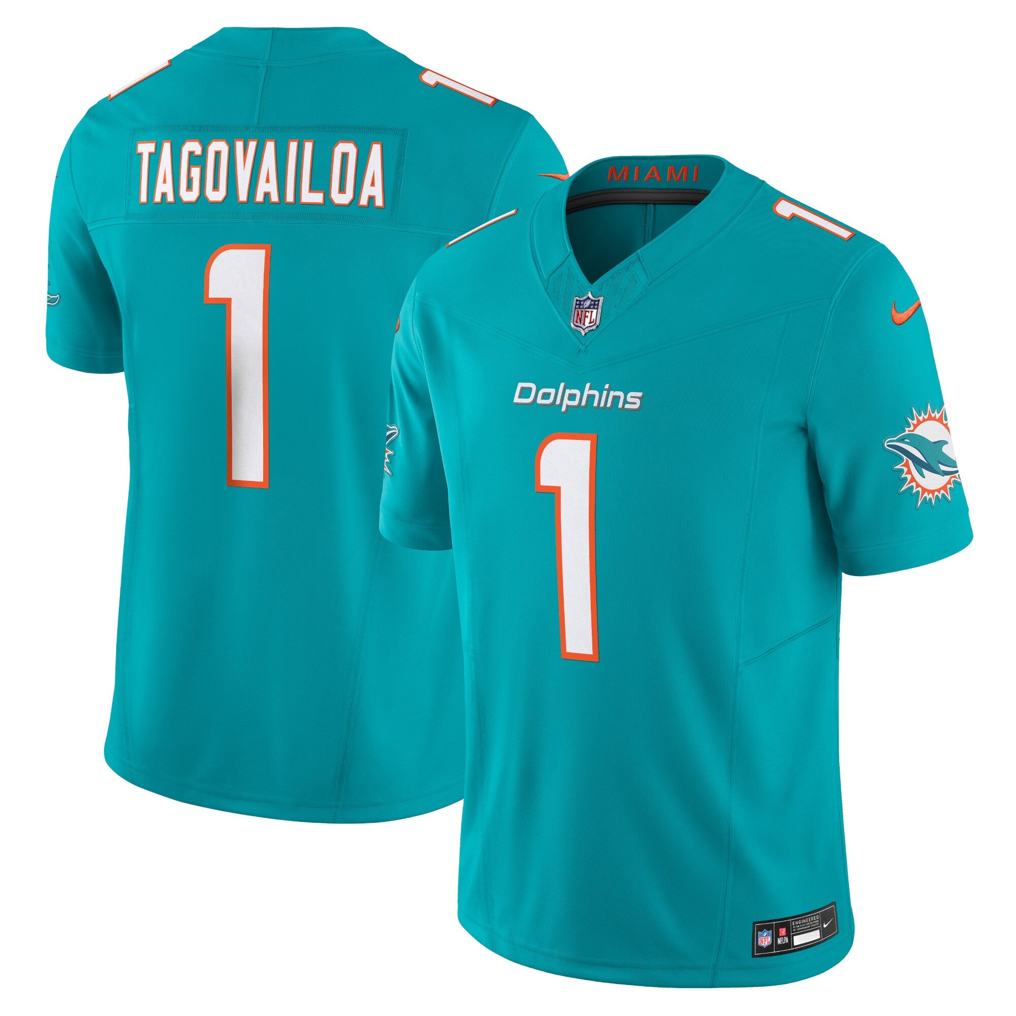 Tua Tagovailoa Miami Dolphins Vapor F.U.S.E. Limited Jersey - Aqua | Stitched Football Jersey TJS1780