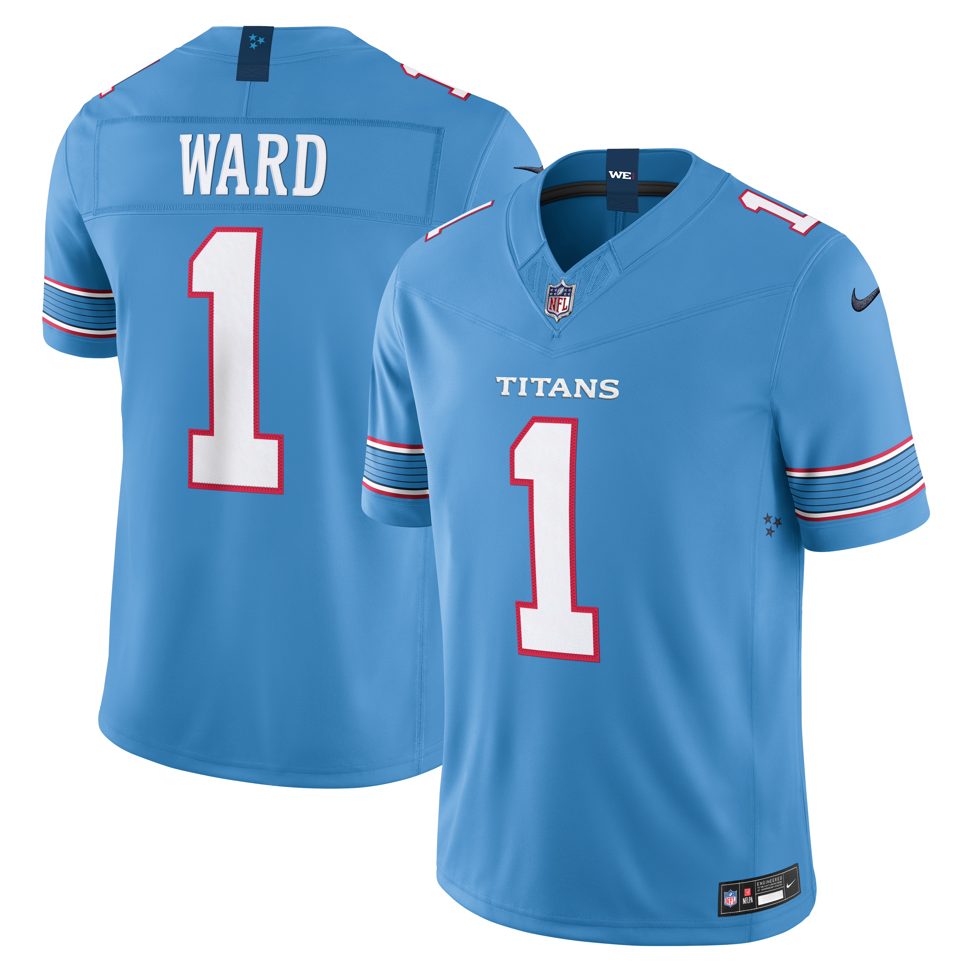 Cameron Ward Tennessee Titans Vapor F.U.S.E. Stitched Limited Jersey - Light Blue | Stitched Football Jersey TJS1772