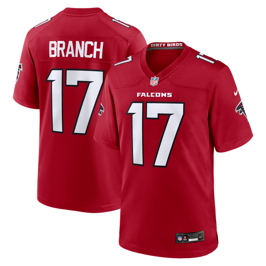 Zachariah Branch Atlanta Falcons Team Game Jersey - Red | Stitched Football Jersey TJS1821