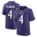 Zay Flowers Baltimore Ravens Team Game Jersey - Purple | Stitched Football Jersey TJS1785