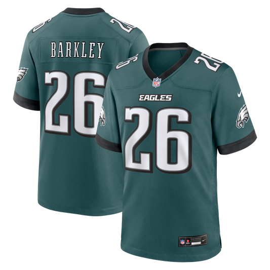 Saquon Barkley Philadelphia Eagles Team Game Jersey - Midnight Green | Stitched Football Jersey TJS1857