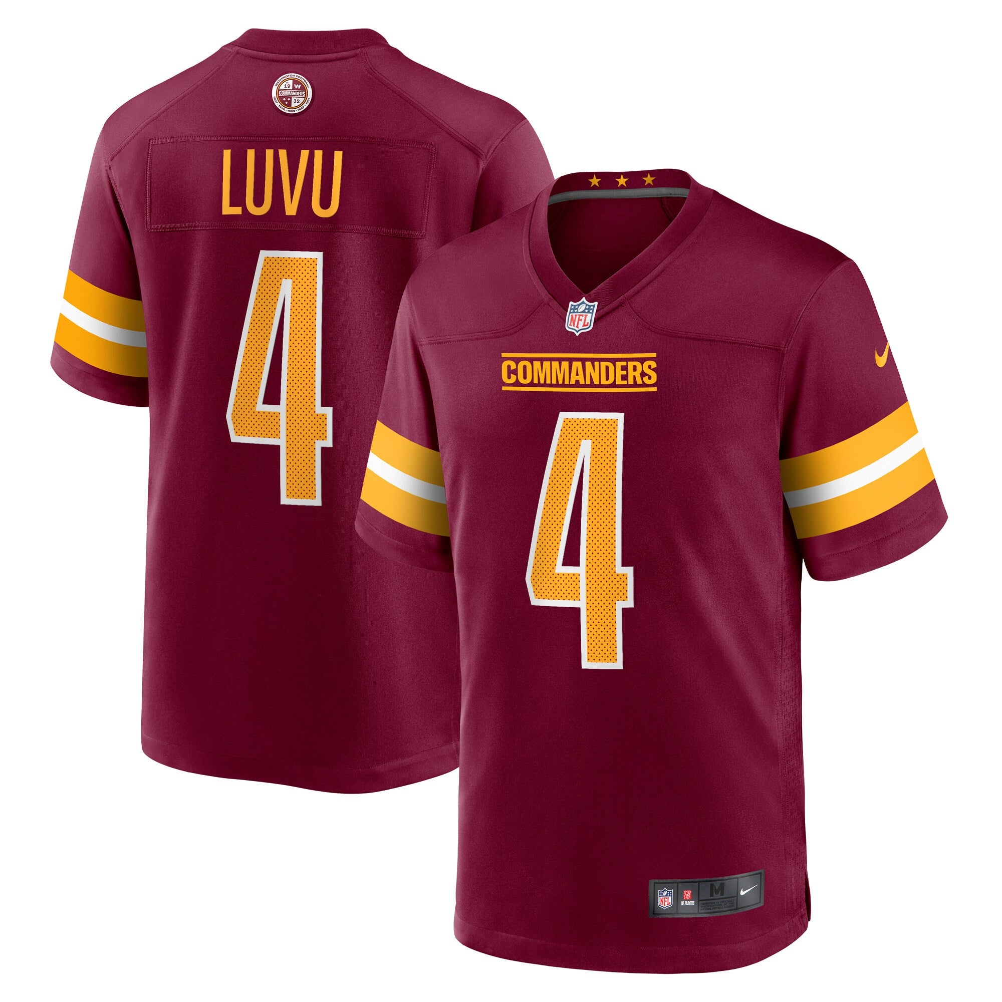 Frankie Luvu Washington Commanders Game Jersey - Burgundy | Stitched Football Jersey TJS1718