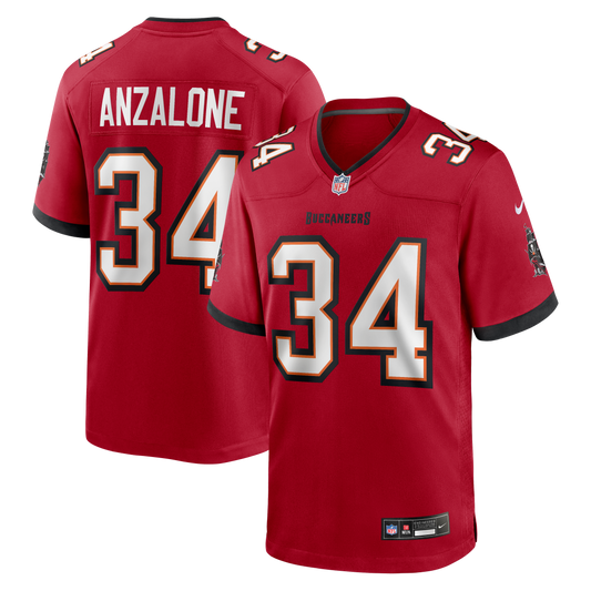 Alex Anzalone Tampa Bay Buccaneers Team Game Jersey - Red | Stitched Football Jersey TJS1834