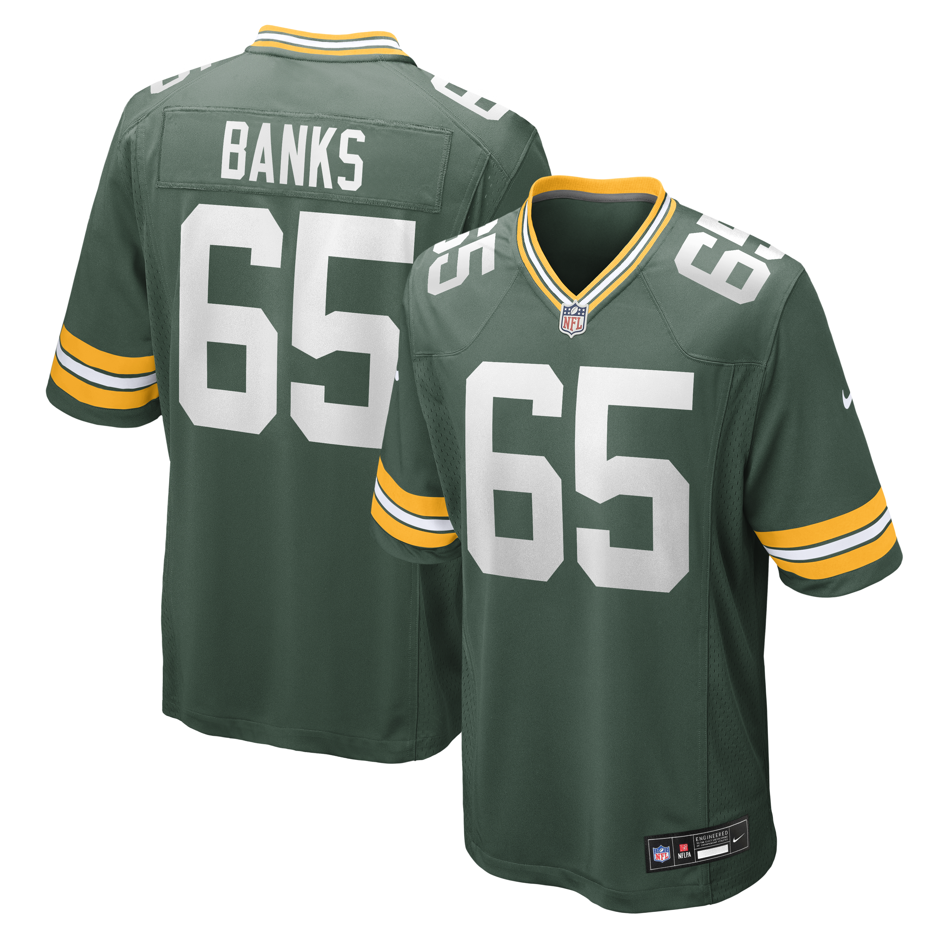 Aaron Banks Green Bay Packers Team Game Jersey - Green | Stitched Football Jersey TJS1859