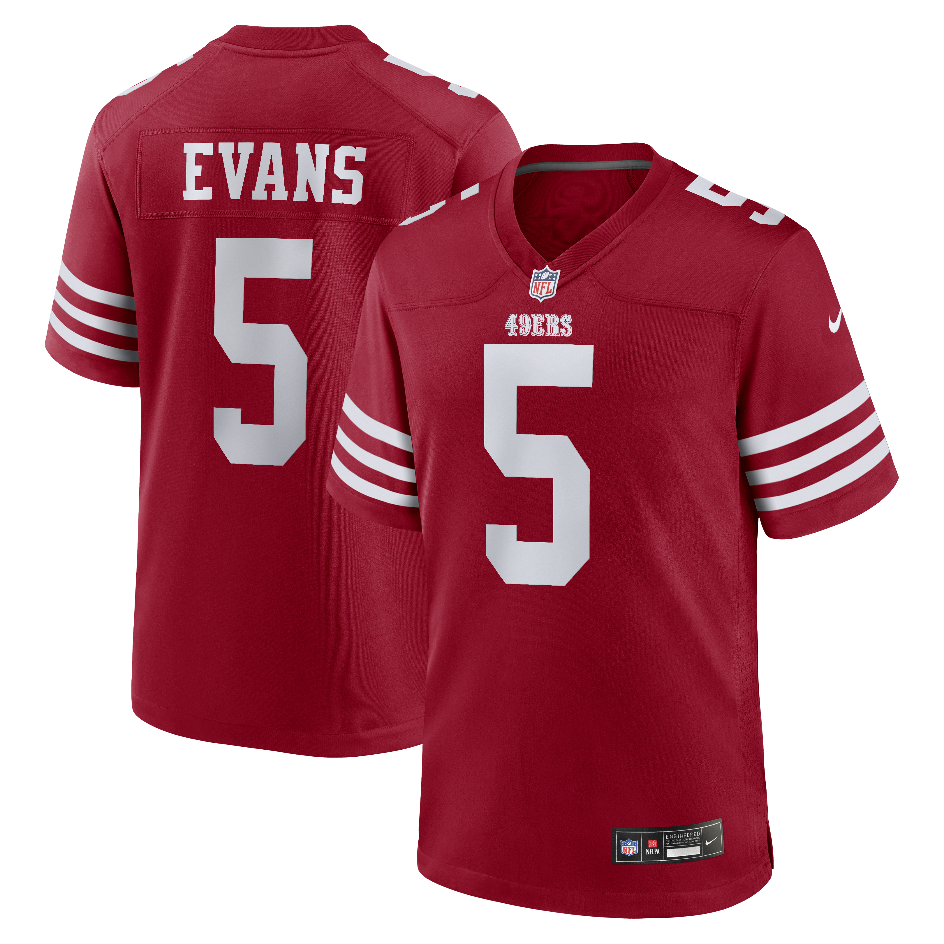 Mike Evans San Francisco 49ers Game Jersey - Scarlet | Stitched Football Jersey TJS1705