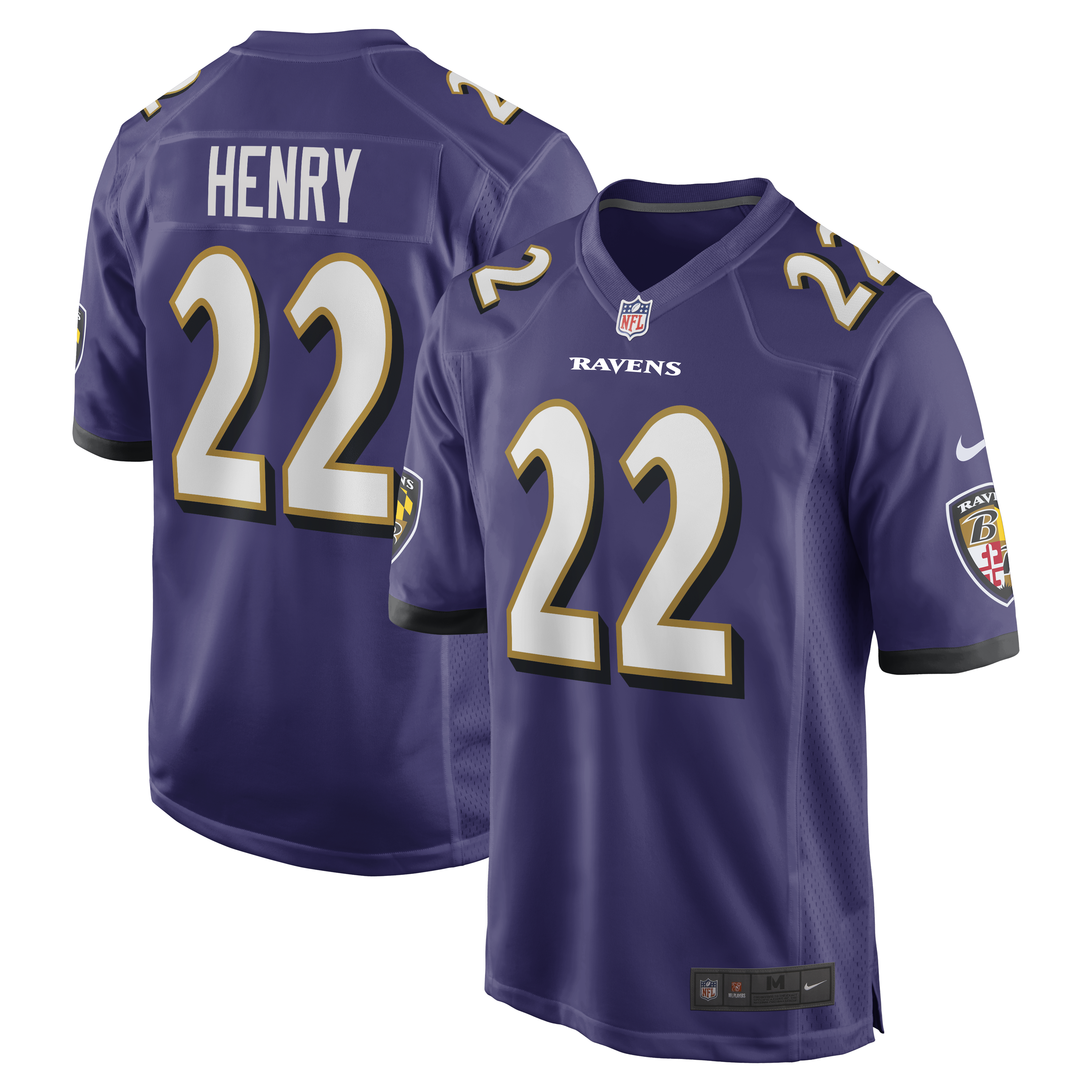 Derrick Henry Baltimore Ravens Game Player Jersey - Purple | Stitched Football Jersey TJS1770