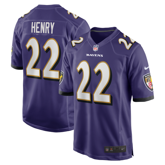 Derrick Henry Baltimore Ravens Game Player Jersey - Purple | Stitched Football Jersey TJS1770