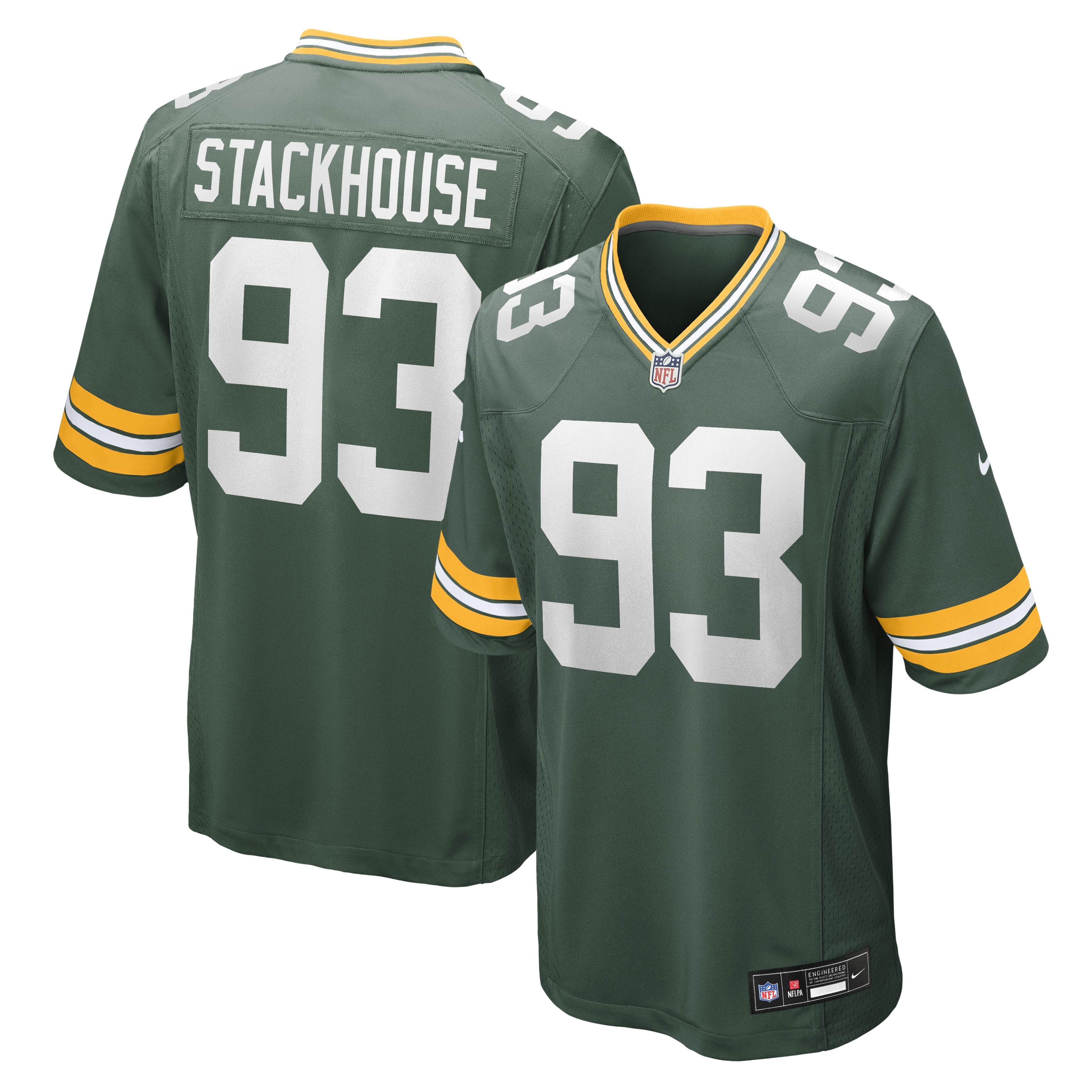 Nazir Stackhouse Green Bay Packers Team Game Jersey - Green | Stitched Football Jersey TJS1817