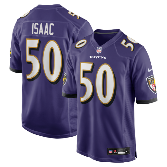 Adisa Isaac Baltimore Ravens Team Game Jersey - Purple | Stitched Football Jersey TJS1762