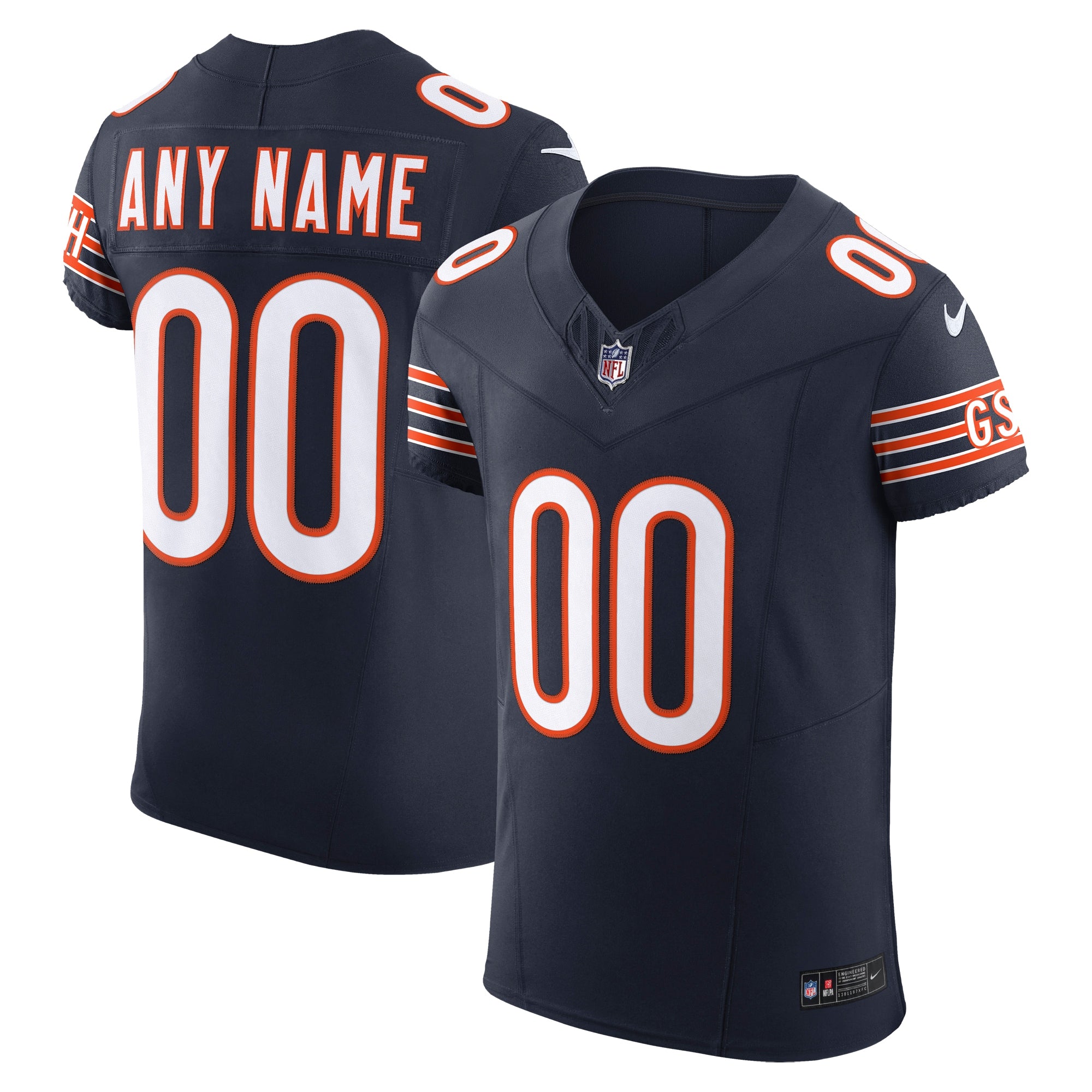 Chicago Bears Vapor F.U.S.E. Elite Custom Jersey - Navy | Stitched Football Jersey TJS1781