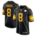 Aaron Rodgers Pittsburgh Steelers Alternate Game Jersey - Black | Stitched Football Jersey TJS1788