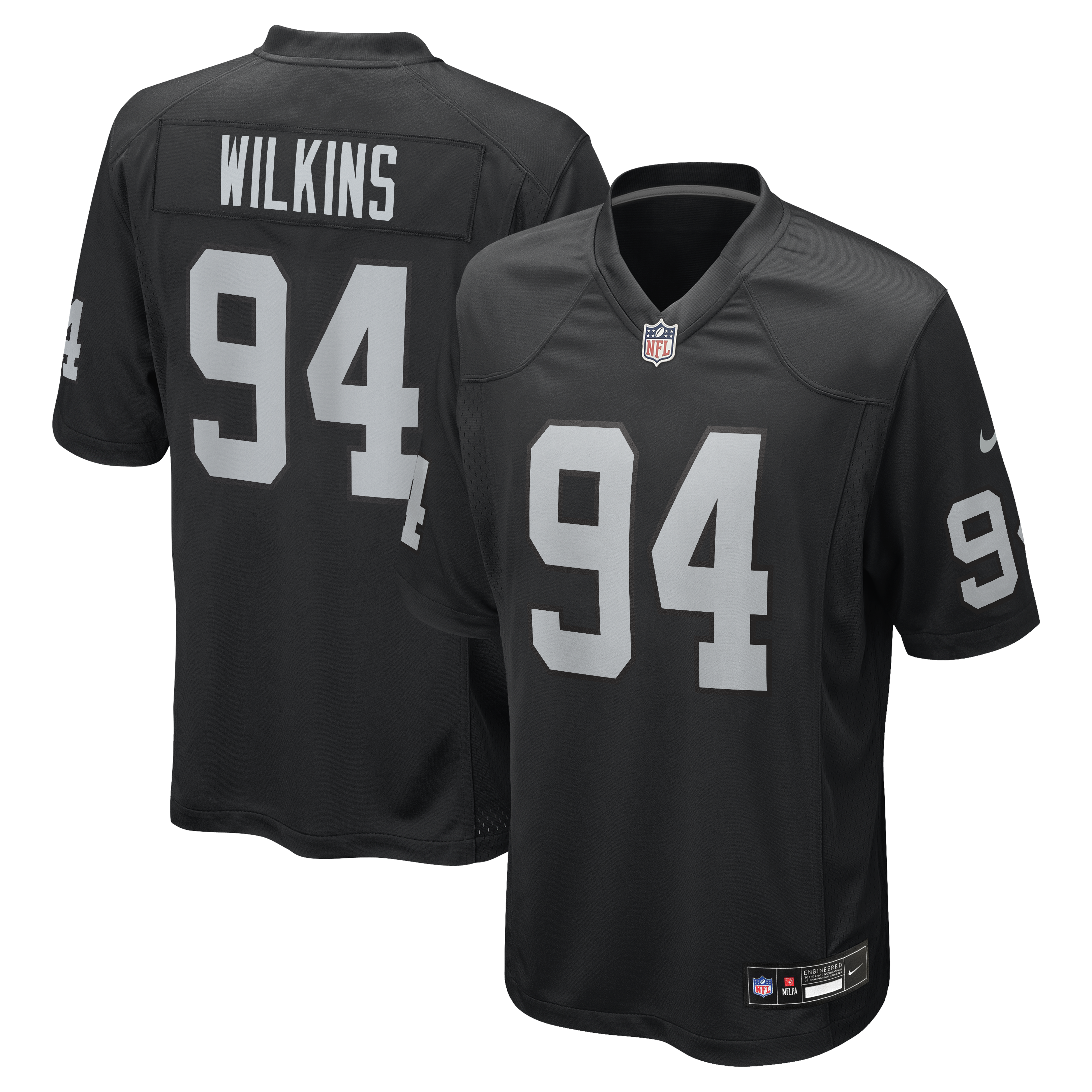 Christian Wilkins Las Vegas Raiders Team Game Jersey - Black | Stitched Football Jersey TJS1755