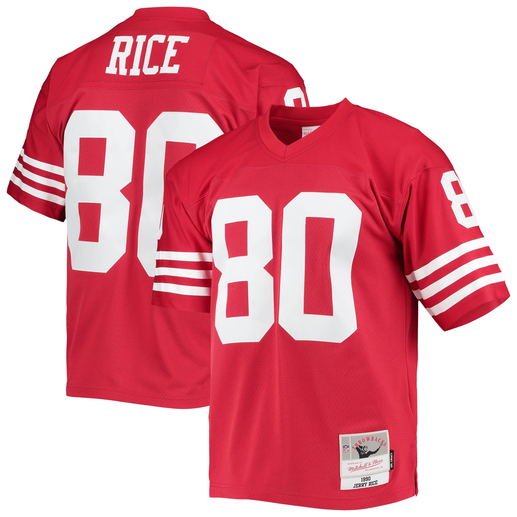 Jerry Rice San Francisco 49ers M & N Legacy Replica Jersey - Scarlet | Stitched Football Jersey TJS1711