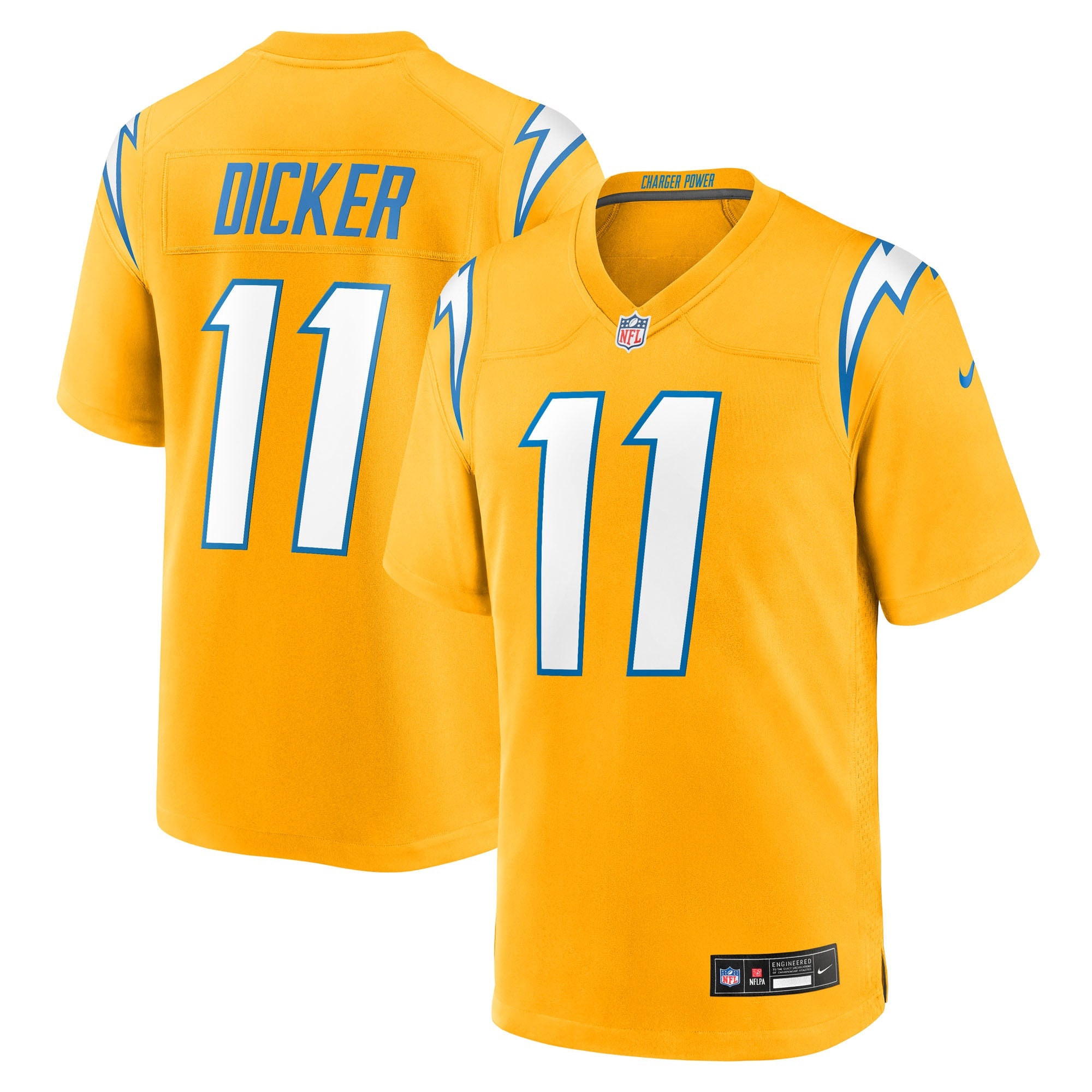 Cameron Dicker Los Angeles Chargers Alternate Game Jersey - Gold | Stitched Football Jersey TJS1876