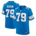Larry Borom Detroit Lions Team Game Jersey - Blue | Stitched Football Jersey TJS1744