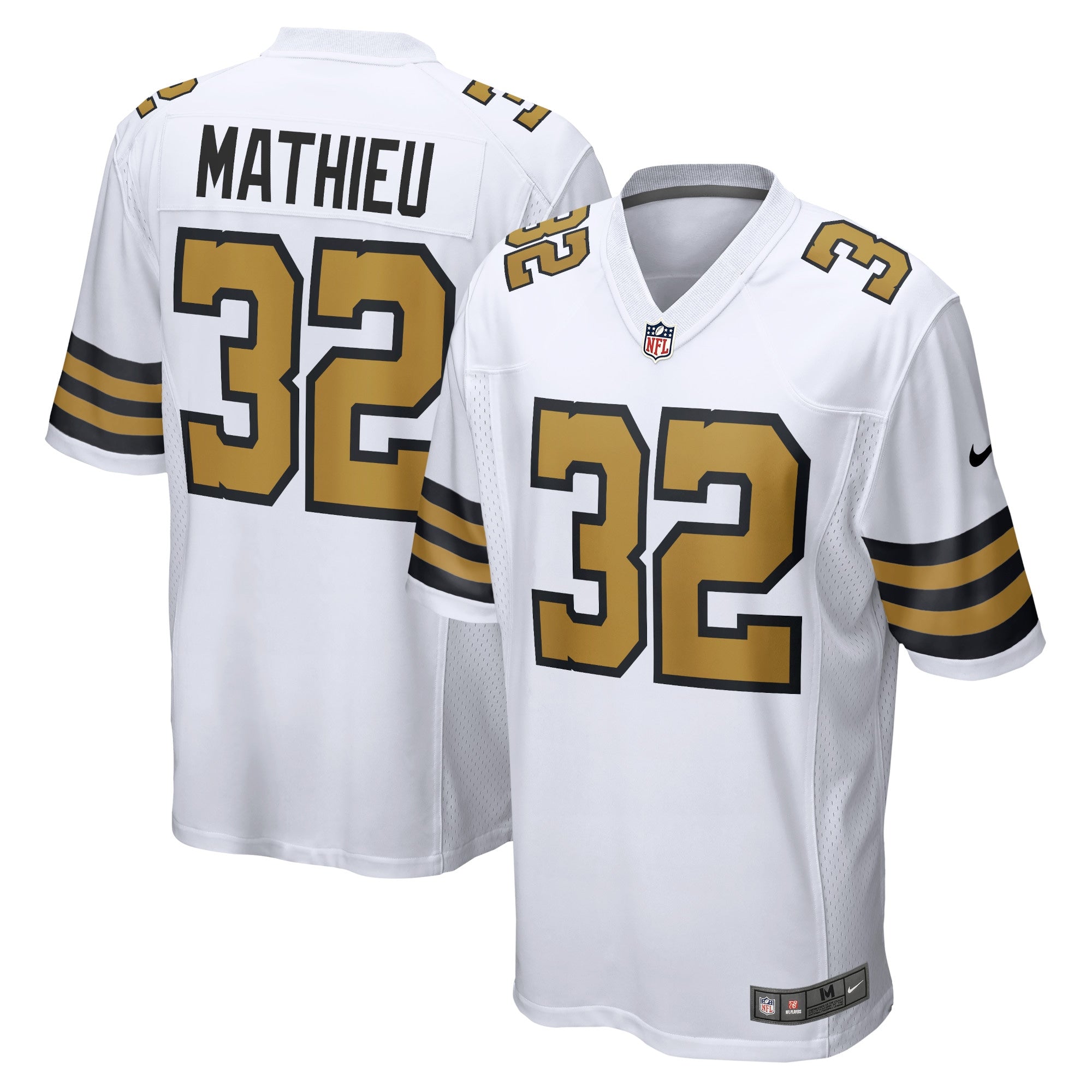 Tyrann Mathieu New Orleans Saints Alternate Game Jersey - White | Stitched Football Jersey TJS1872