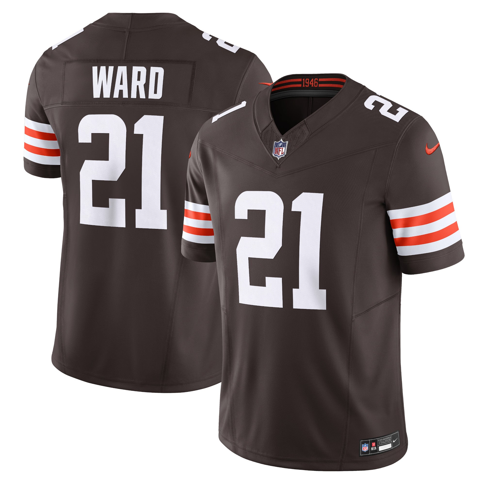 Denzel Ward Cleveland Browns Vapor F.U.S.E. Limited Jersey - Brown | Stitched Football Jersey TJS1843