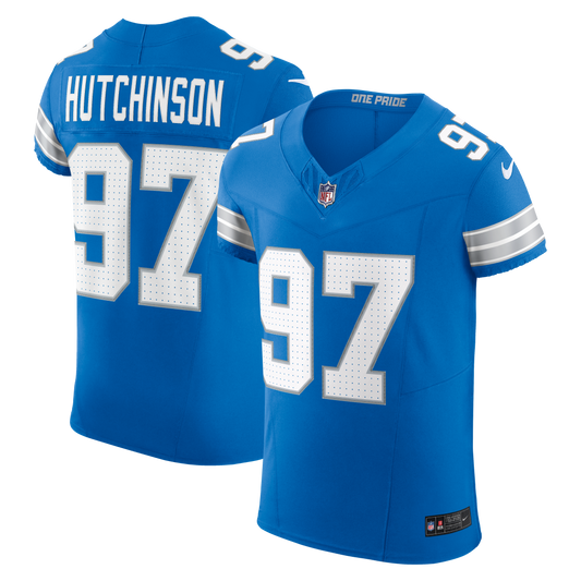 Aidan Hutchinson Detroit Lions Vapor F.U.S.E. Elite Jersey - Blue | Stitched Football Jersey TJS1807