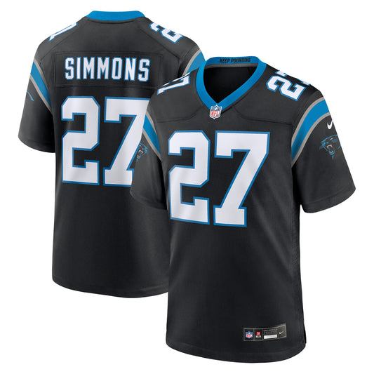 Isaiah Simmons Carolina Panthers Team Game Jersey - Black | Stitched Football Jersey TJS1888