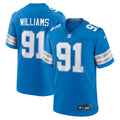 Tyleik Williams Detroit Lions Team Game Jersey - Blue | Stitched Football Jersey TJS1887