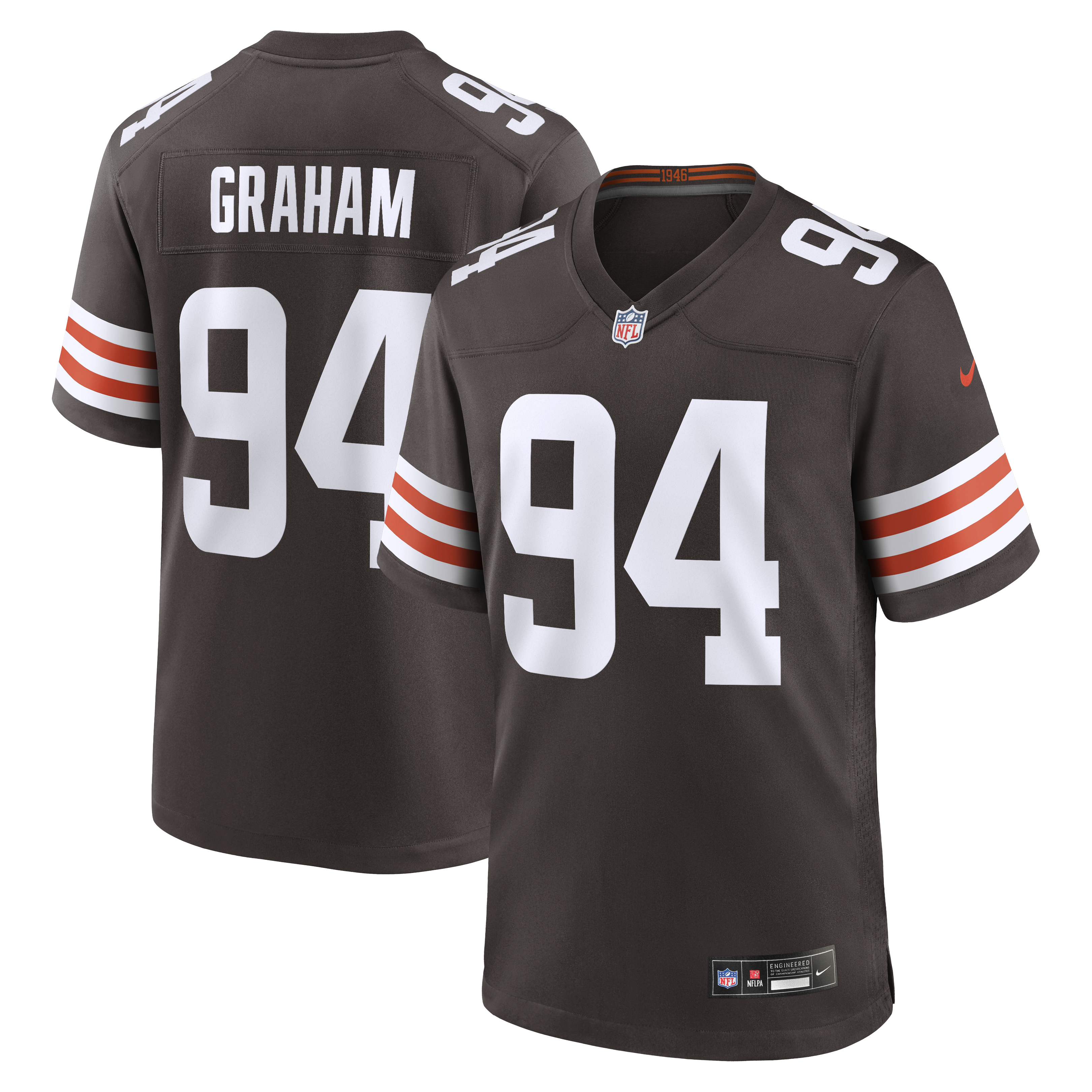 Mason Graham Cleveland Browns Game Jersey - Brown | Stitched Football Jersey TJS1844