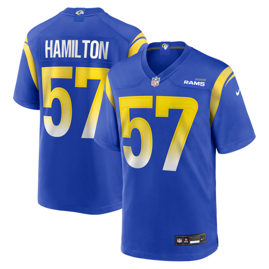 Ty Hamilton Los Angeles Rams Team Game Jersey - Royal | Stitched Football Jersey TJS1860