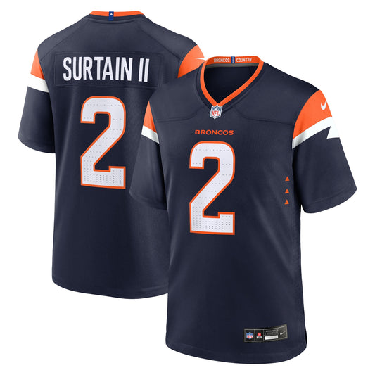 Patrick Surtain II Denver Broncos Alternate Game Jersey - Navy | Stitched Football Jersey TJS1873