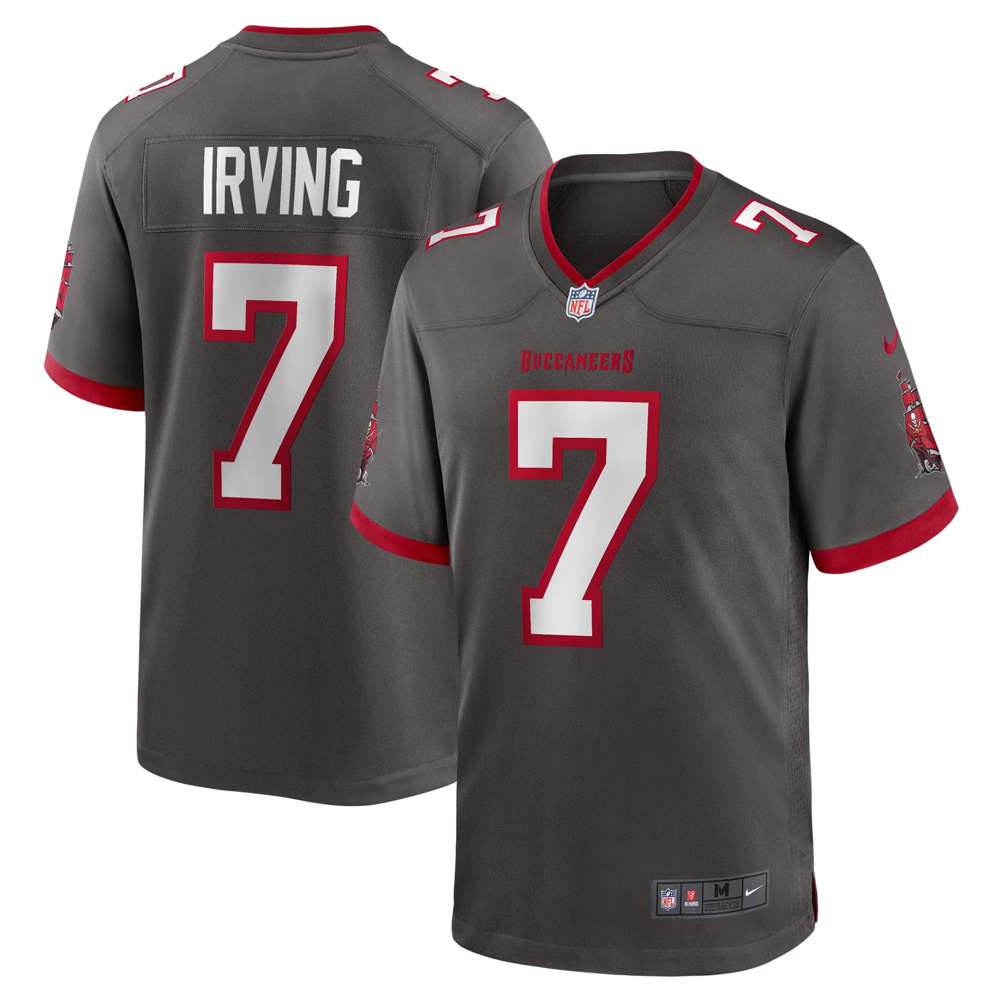 Bucky Irving Tampa Bay Buccaneers Alternate Game Jersey - Pewter | Stitched Football Jersey TJS1797